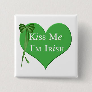 Badge Carré 5 Cm Embrassez-moi l'Irlandais Im