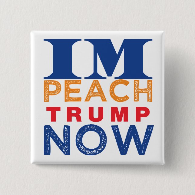 Badge Carré 5 Cm Empêcher Trump maintenant (Devant)