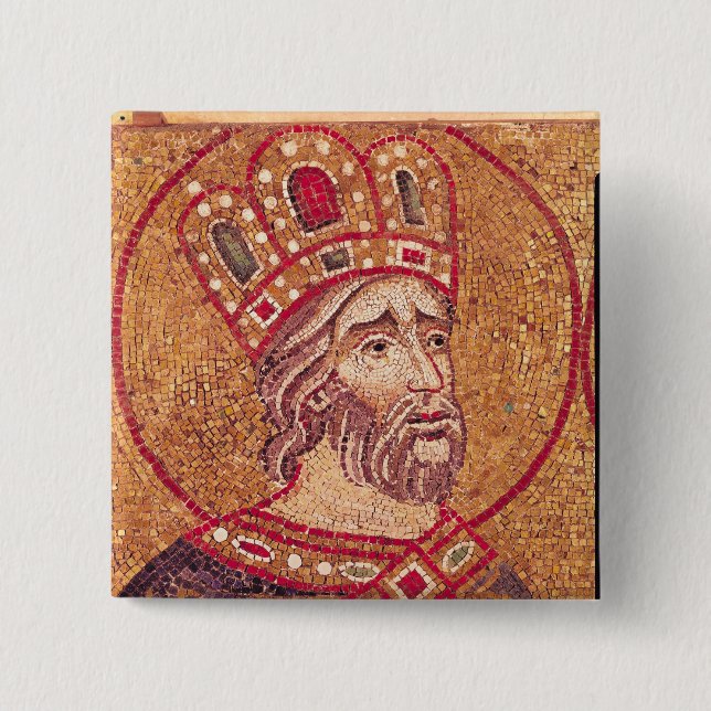 Badge Carré 5 Cm Empereur Constantine I le grand (Devant)