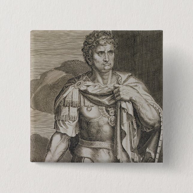 Badge Carré 5 Cm Empereur de Nero Claudius César de l'ANNONCE de (Devant)