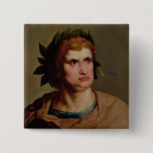 Badge Carré 5 Cm Empereur romain, probablement Nero c.1625-30