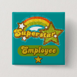 Badge Carré 5 Cm Employé de superstar