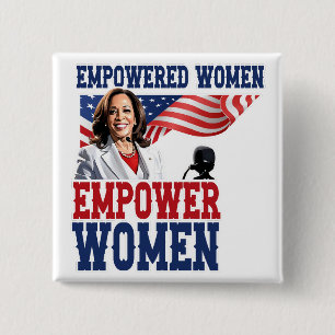 Badge Carré 5 Cm Emporter les femmes Kamala Harris