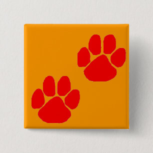 Badge Carré 5 Cm empreintes de pattes WatchDoggers.com
