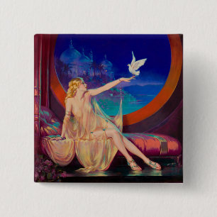 Badge Carré 5 Cm Enchantment Arabian Haseki Sultans Princess 1925