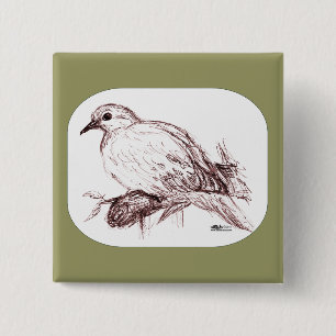Badge Carré 5 Cm Enfant de colombe en deuil