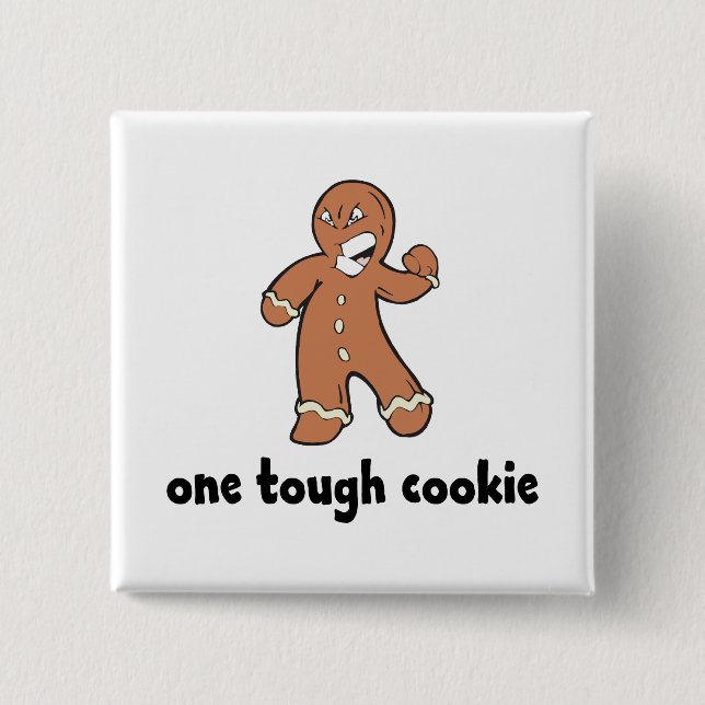 Badge Carré 5 Cm Enfants durs d'un biscuit (Devant)