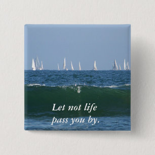 Badge Carré 5 Cm Enjoy Life_ Button_by Elenne Boothe