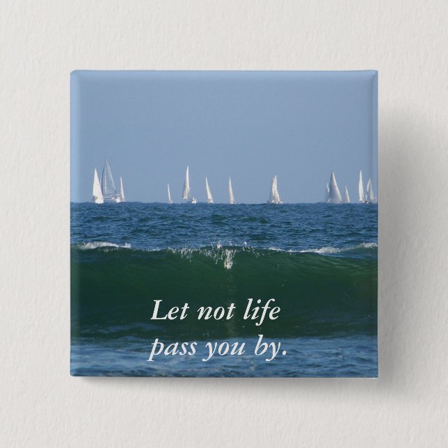 Badge Carré 5 Cm Enjoy Life_ Button_by Elenne Boothe (Devant)