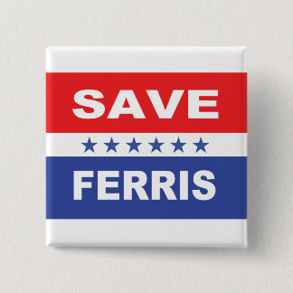 Badge Carré 5 Cm Enregistrer le drapeau d'élection Ferris