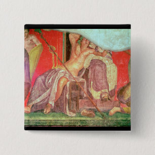 Badge Carré 5 Cm Entourage dionysien avec Dionysus