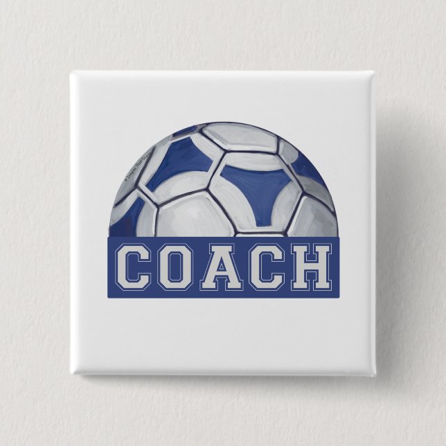 Badge Carré 5 Cm Entraîneur Futbal (Devant)