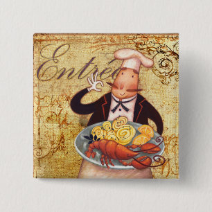 Badge Carré 5 Cm Entrée de chef
