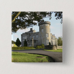 Badge Carré 5 Cm Entrée latérale du château de Dromoland sans perso