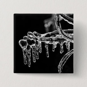 Badge Carré 5 Cm entrez l'hiver glacial