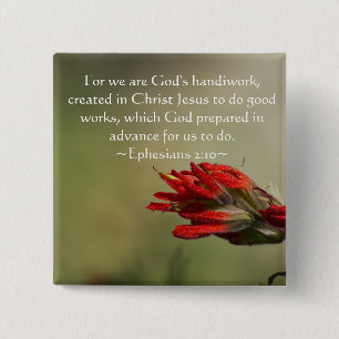 Badge Carré 5 Cm Éphésiens 2:10