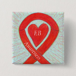 Badge Carré 5 Cm Épidermolyse Bullosa (EB) Sensibilisation Épidermo