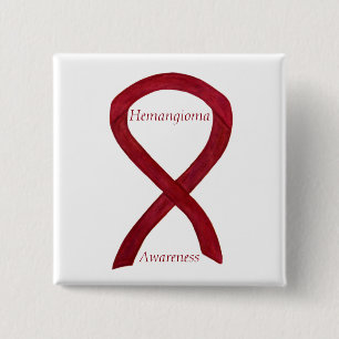 Badge Carré 5 Cm Épingle personnalisé du ruban de sensibilisation