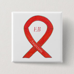 Badge Carré 5 Cm Épingles de ruban de sensibilisation à l'épidermol