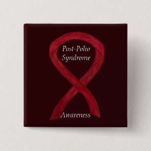 Badge Carré 5 Cm Épingles personnalisées du ruban de sensibilisatio
