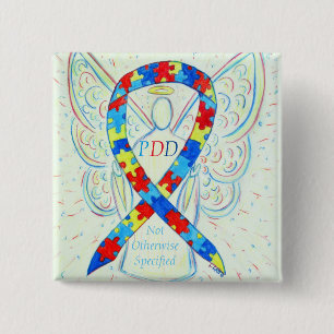 Badge Carré 5 Cm Épinglette ruban d'ange PDD-NOS (non spécifié autr