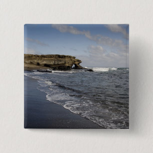Badge Carré 5 Cm Équateur, Galapagos, Santiago (alias James). 2