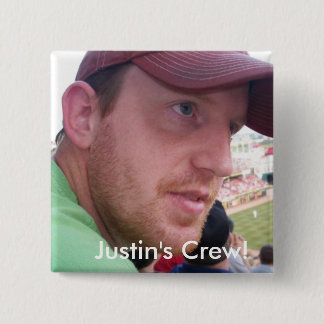 Badge Carré 5 Cm Équipage du point-virgule de Justin !