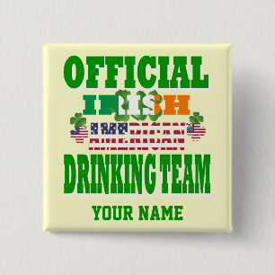 Badge Carré 5 Cm Équipe irlandaise officielle de boisson