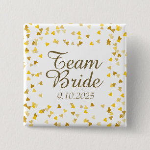 Badge Carré 5 Cm Équipe Mariée / Marié