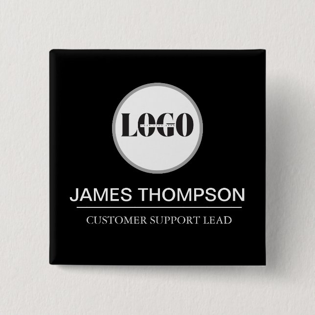 Badge Carré 5 Cm Équipement de logo personnalisé pour l'employé de  (Devant)