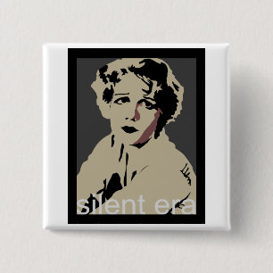 Badge Carré 5 Cm ère de cinéma muet