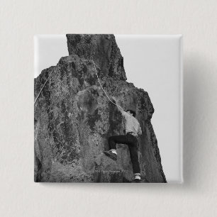 Badge Carré 5 Cm Escalade de roche d'homme