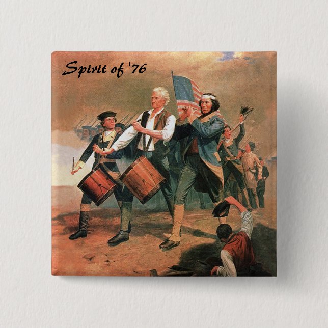 Badge Carré 5 Cm Esprit de '76 (Devant)