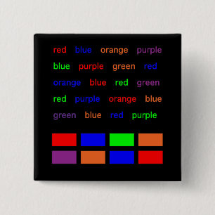 Badge Carré 5 Cm Essai de Stroop