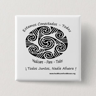Badge Carré 5 Cm Estamos Conectados Todos