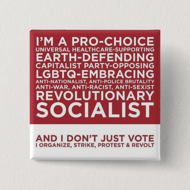 Badge Carré 5 Cm Et je ne vote pas simplement (Devant)