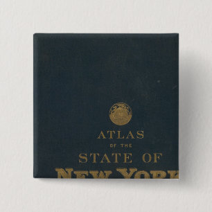 Badge Carré 5 Cm État d'Atlas New York