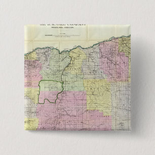 Badge Carré 5 Cm État de l'Oregon