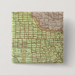 Badge Carré 5 Cm État du Texas 3