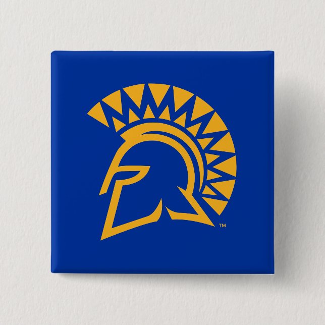 Badge Carré 5 Cm État Spartans de San Jose (Devant)