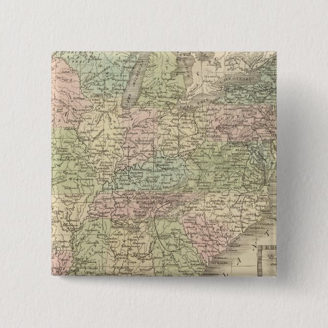 Badge Carré 5 Cm États-Unis 18 (Devant)