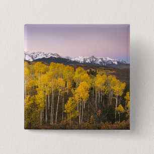 Badge Carré 5 Cm États-Unis, Colorado, Montagnes Rocheuses. Aube d