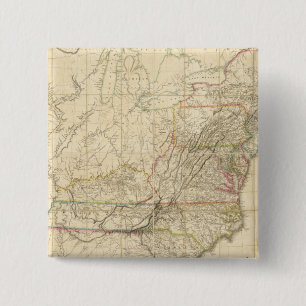 Badge Carré 5 Cm États-Unis d'Amérique du Nord