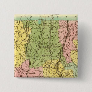 Badge Carré 5 Cm États-Unis du Connecticut