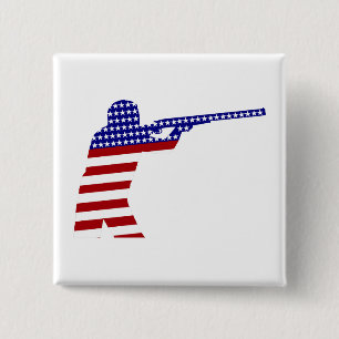 Badge Carré 5 Cm Etats-Unis Fusillade patriotique