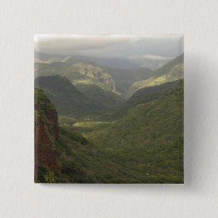 Badge Carré 5 Cm États-Unis, Hawaï, Kauai, Canyon donnent sur la 
