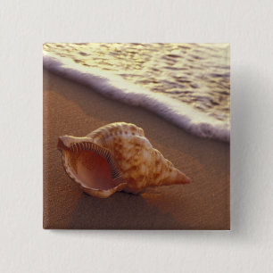 Badge Carré 5 Cm États-Unis, Hawaï, Maui, Kihei, Lumière du soir su