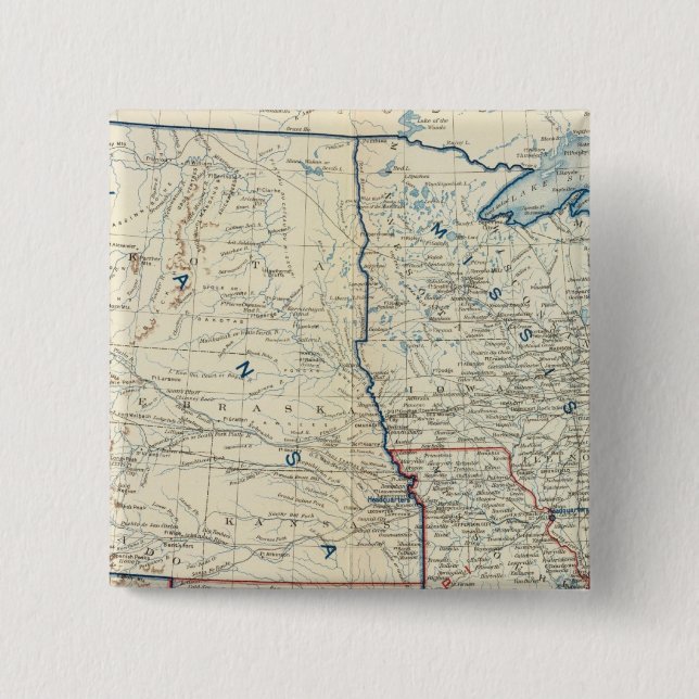 Badge Carré 5 Cm États-Unis Juin 1862 (Devant)