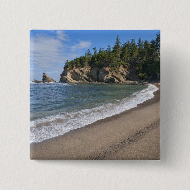 Badge Carré 5 Cm États-Unis, Oregon, littoral (Devant)