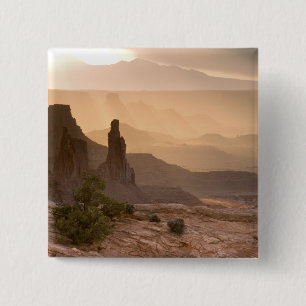 Badge Carré 5 Cm États-Unis; Utah; Parc national des Canyons. Vue 